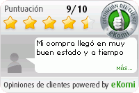 Calificación de clientes 9/10 verificada por eKomi